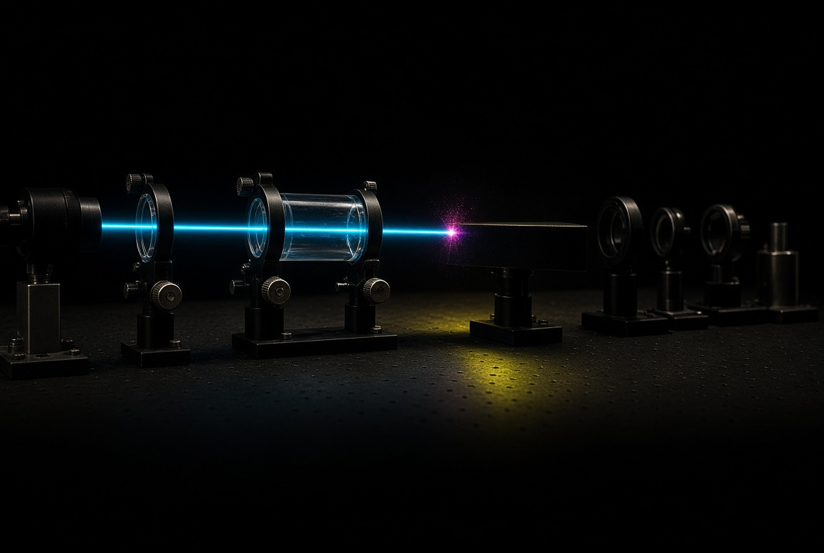 An optical beam blocked before interpretation